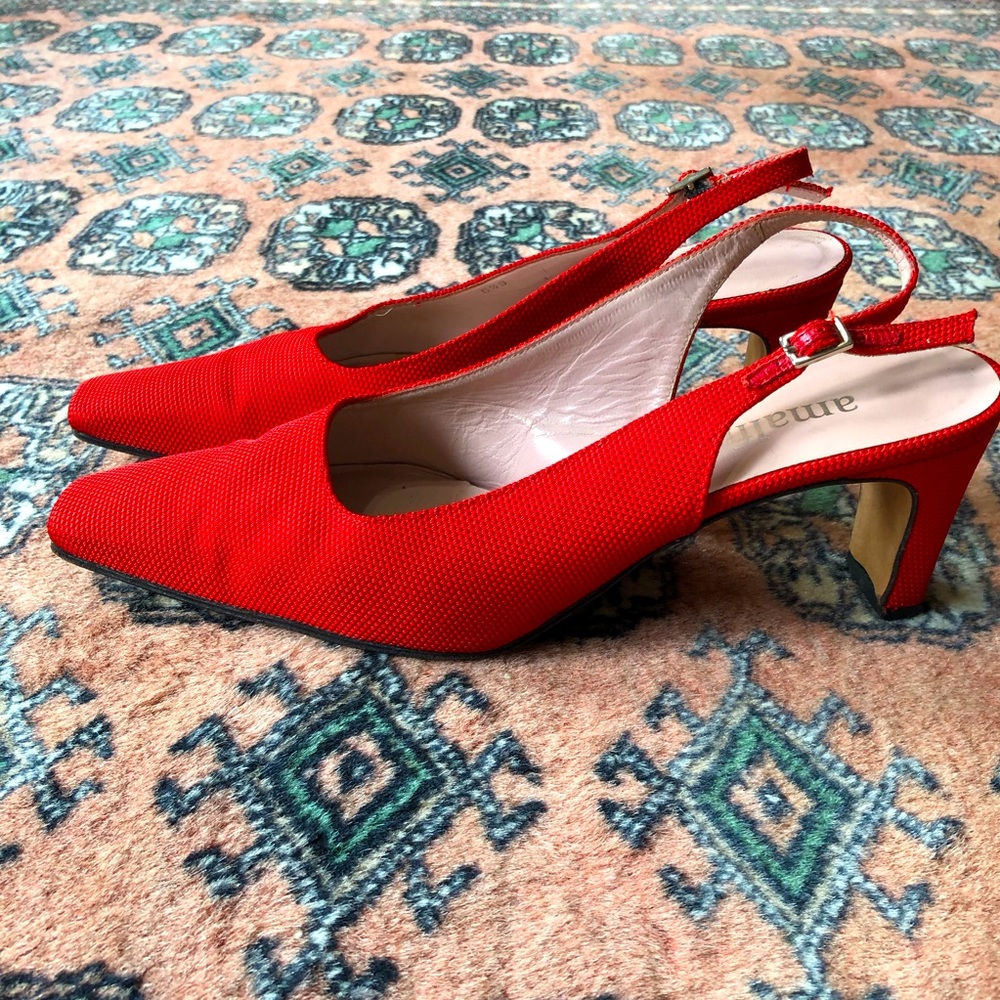 Vintage Red Amalfi Heels